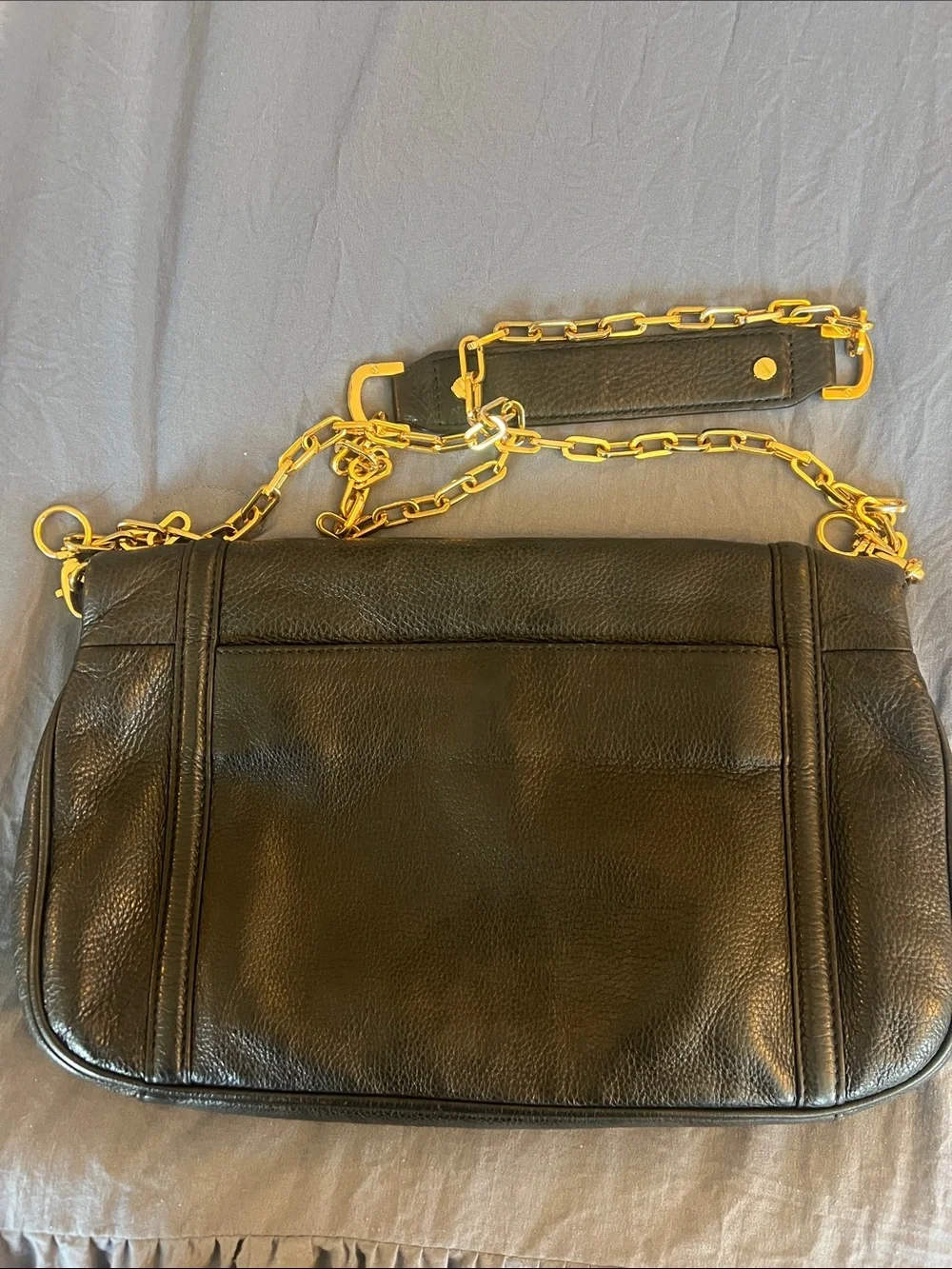 TORY BURCH with COA black crossbody/gold strap
